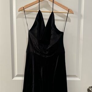 Elegant Black Satin Dress